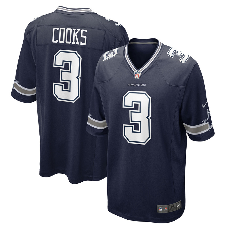 Men's Dallas Cowboys Brandin Cooks Nike Navy Game Jersey