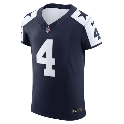 Men's Dallas Cowboys Dak Prescott Nike Navy Alternate Vapor F.U.S.E. Elite Jersey 01