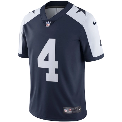 Men's Dallas Cowboys Dak Prescott Nike Navy Alternate Vapor Limited Jersey 01