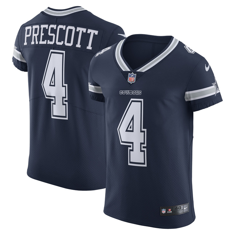 Men's Dallas Cowboys Dak Prescott Nike Navy Vapor Elite Player Team Jersey