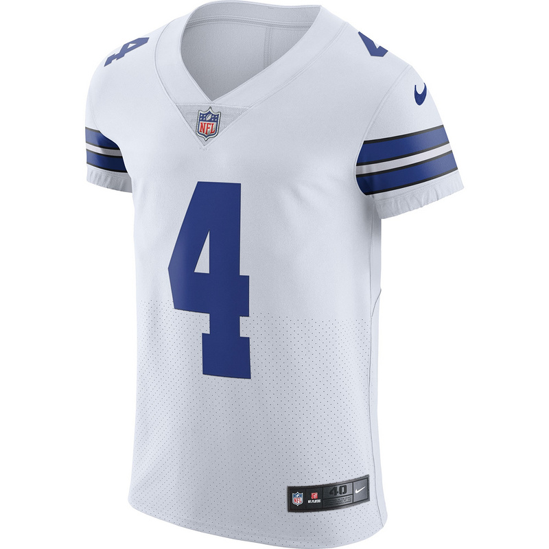 Men's Dallas Cowboys Dak Prescott Nike White Vapor Elite Player Jersey