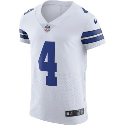 Men's Dallas Cowboys Dak Prescott Nike White Vapor Elite Player Jersey 01