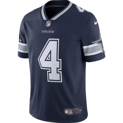 Men's Dallas Cowboys Dak Prescott Nike Navy Vapor Limited Player Jersey 01