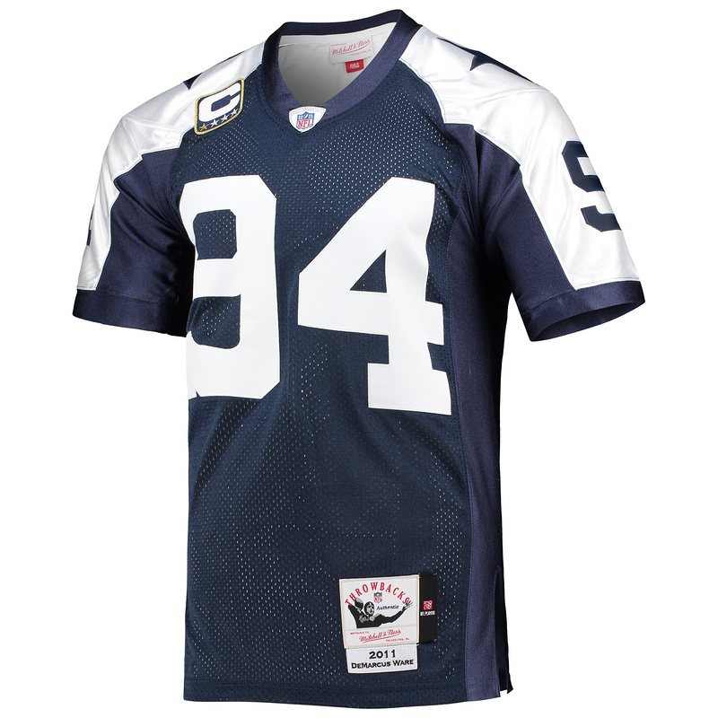 Men's DeMarcus Ware Mitchell & Ness Navy 2011 Authentic Throwback Retired Player Jersey