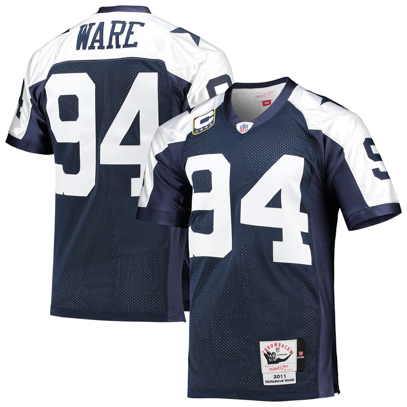 Men's DeMarcus Ware Mitchell & Ness Navy 2011 Authentic Throwback Retired Player Jersey