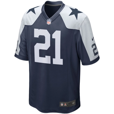 Men's Dallas Cowboys Ezekiel Elliott Nike Navy Alternate Game Team Jersey 01