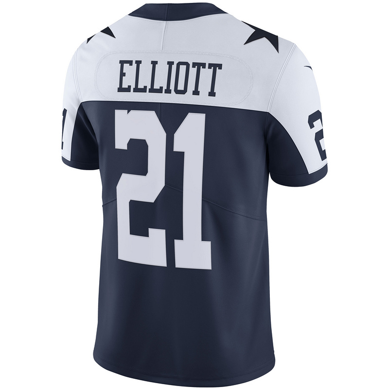 Men's Dallas Cowboys Ezekiel Elliott Nike Navy Alternate Vapor Limited Jersey