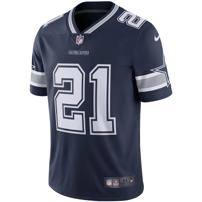 Men's Dallas Cowboys Ezekiel Elliott Nike Navy Vapor Limited Jersey 01