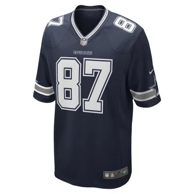 Men's Dallas Cowboys Jake Ferguson Nike Navy Game Jersey 01