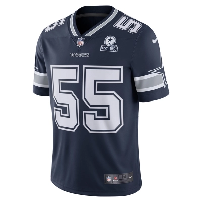 Men's Dallas Cowboys Leighton Vander Esch Nike Navy 60th Anniversary Limited Jersey 01