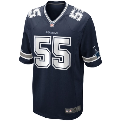 Men's Dallas Cowboys Leighton Vander Esch Nike Navy Game Player Jersey 01
