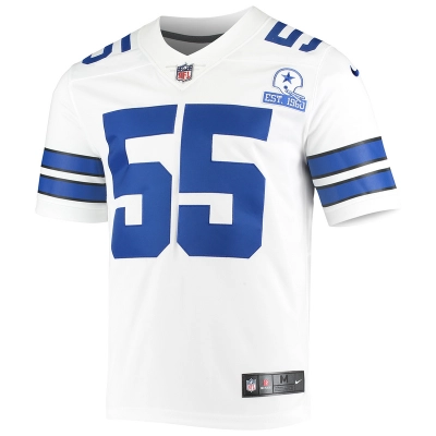 Men's Dallas Cowboys Leighton Vander Esch Nike White 60th Anniversary Limited Jersey 01