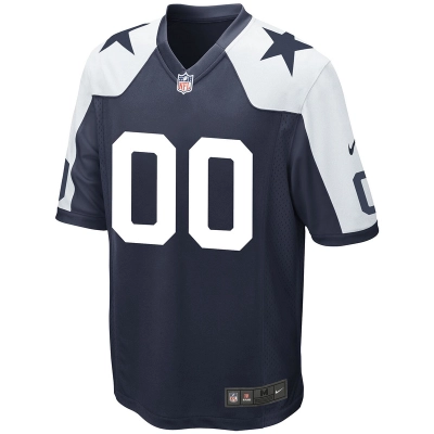 Men's Dallas Cowboys Nike Navy Alternate Custom Game Jersey 01