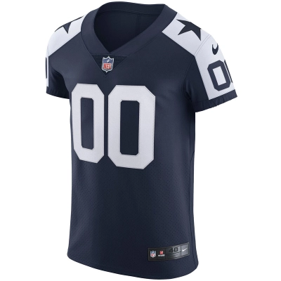 Men's Dallas Cowboys Nike Navy Alternate Vapor Elite Custom Jersey 01