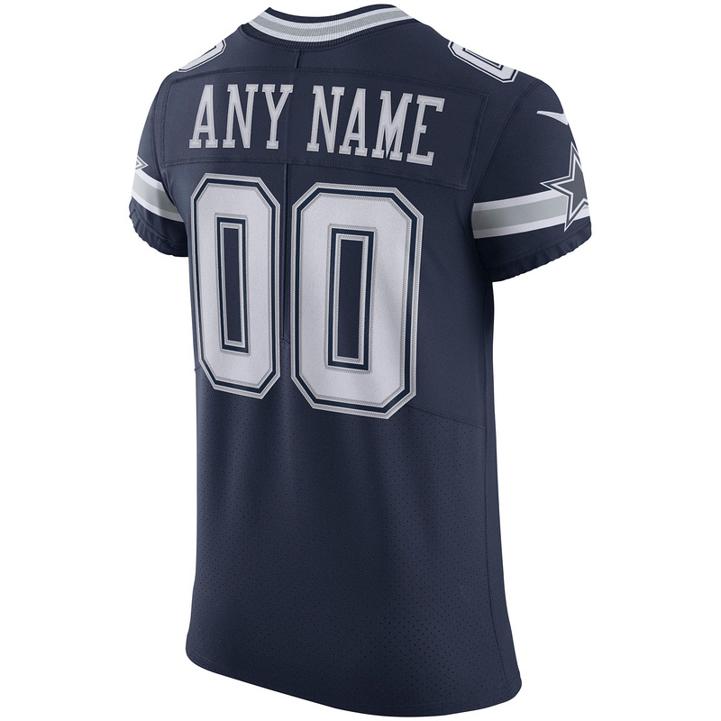 Men's Dallas Cowboys Nike Navy Vapor Elite Custom Jersey