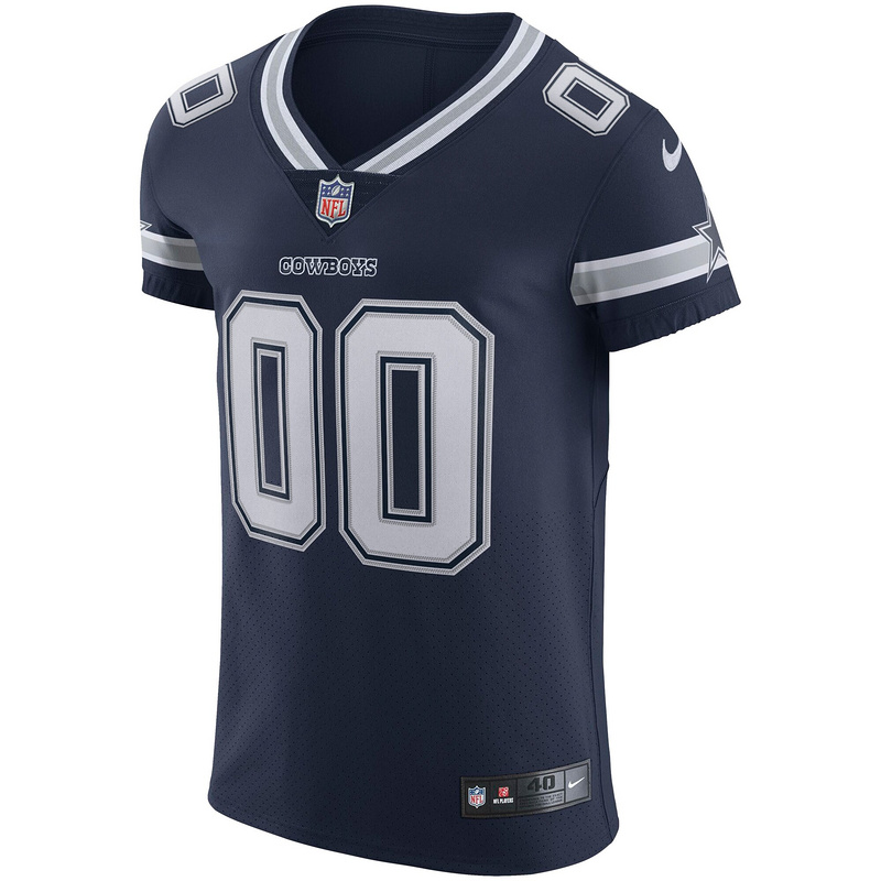 Men's Dallas Cowboys Nike Navy Vapor Elite Custom Jersey