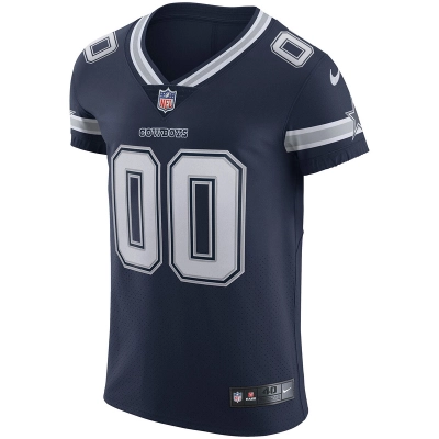 Men's Dallas Cowboys Nike Navy Vapor Elite Custom Jersey 01