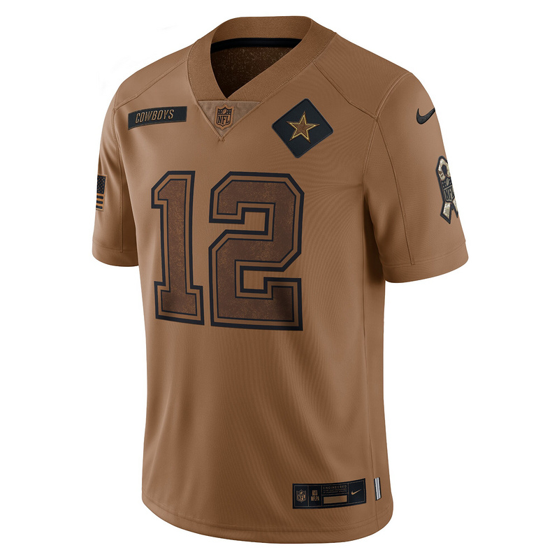 Men's Roger Staubach Nike Brown 2023 Salute To Service Retired Player Limited Jersey