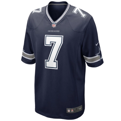 Men's Dallas Cowboys Trevon Diggs Nike Navy Game Jersey 01