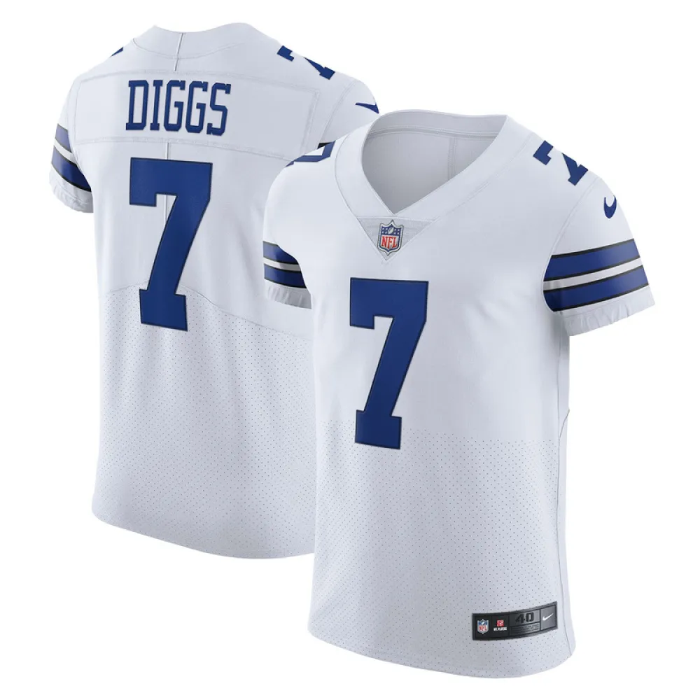 Men's Dallas Cowboys Trevon Diggs Nike White Vapor Elite Jersey