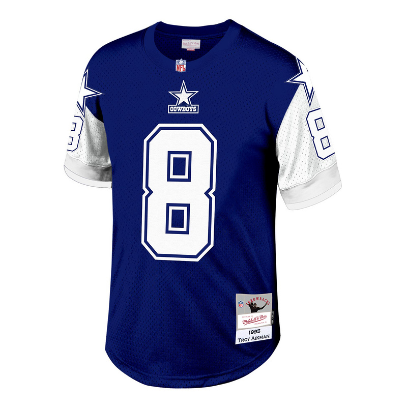 Men's Dallas Cowboys Troy Aikman Mitchell & Ness Navy Legacy Replica Jersey