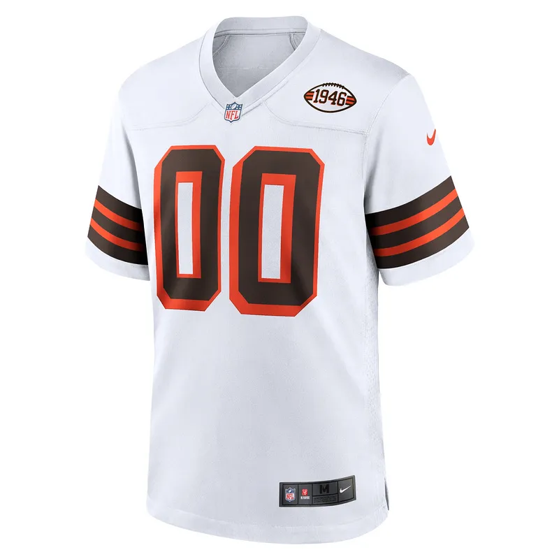 Men's Cleveland Browns Nike White 1946 Collection Alternate Custom
