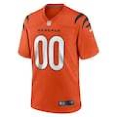 Men's Cincinnati Bengals Nike Alternate Game Custom Jersey - Orange 01