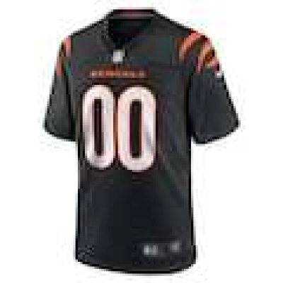 Men's Cincinnati Bengals Nike Game Custom Jersey - Black 01