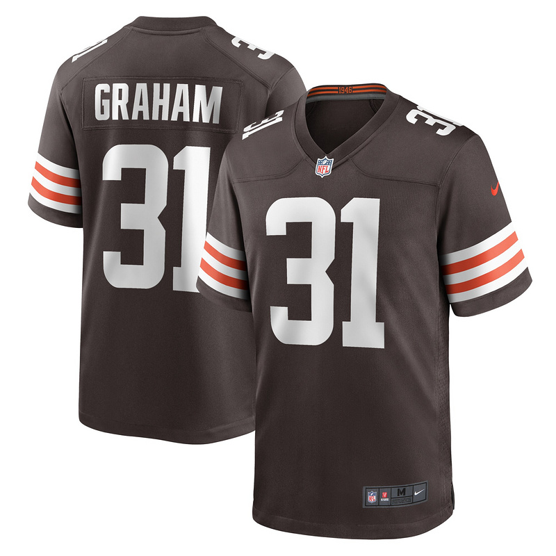 Men's Cleveland Browns Thomas Graham Jr. Nike Brown Team Game Jersey