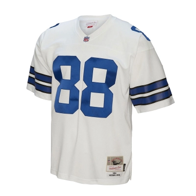 Men's Dallas Cowboys Michael Irvin Mitchell & Ness White Legacy Replica Jersey 01