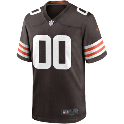 Men's Nike Cleveland Browns Brown Custom Game Jersey 01