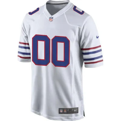 Men's Buffalo Bills Nike White Alternate Custom Game Jersey 01