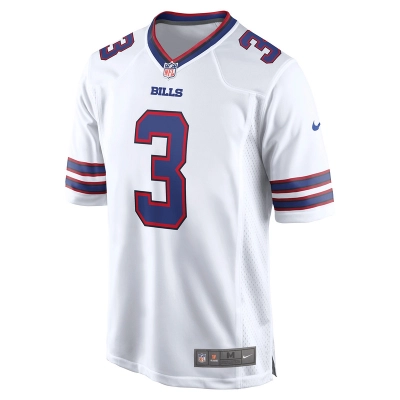 Men's Buffalo Bills Damar Hamlin Nike White Game Jersey 01