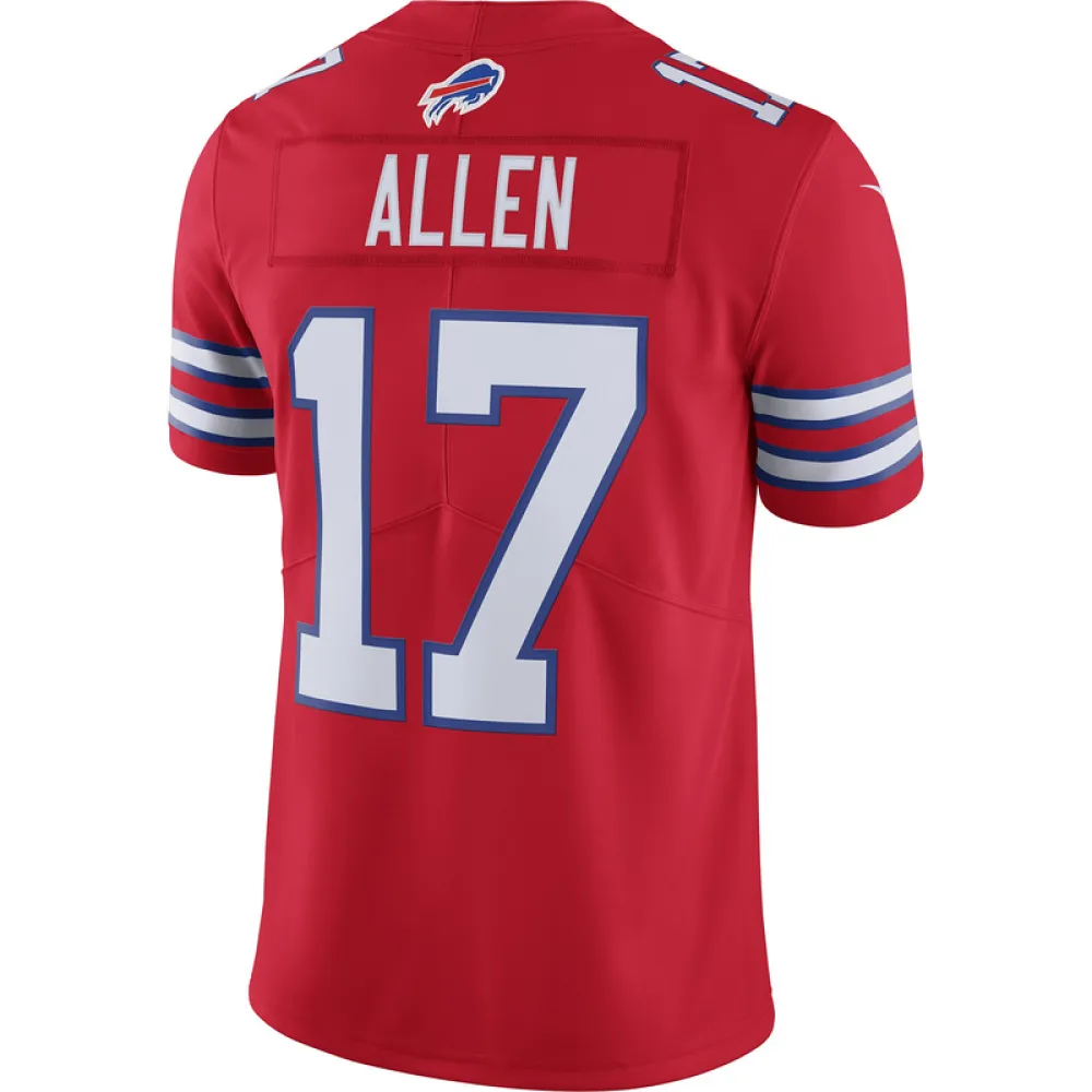 Men's Buffalo Bills Josh Allen Nike Red Color Rush Vapor Limited Jersey