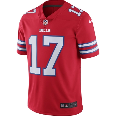 Men's Buffalo Bills Josh Allen Nike Red Color Rush Vapor Limited Jersey 01