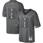 Men's Buffalo Bills Jim Kelly Mitchell & Ness Charcoal 1990 Retired Player Metal Legacy Jersey
