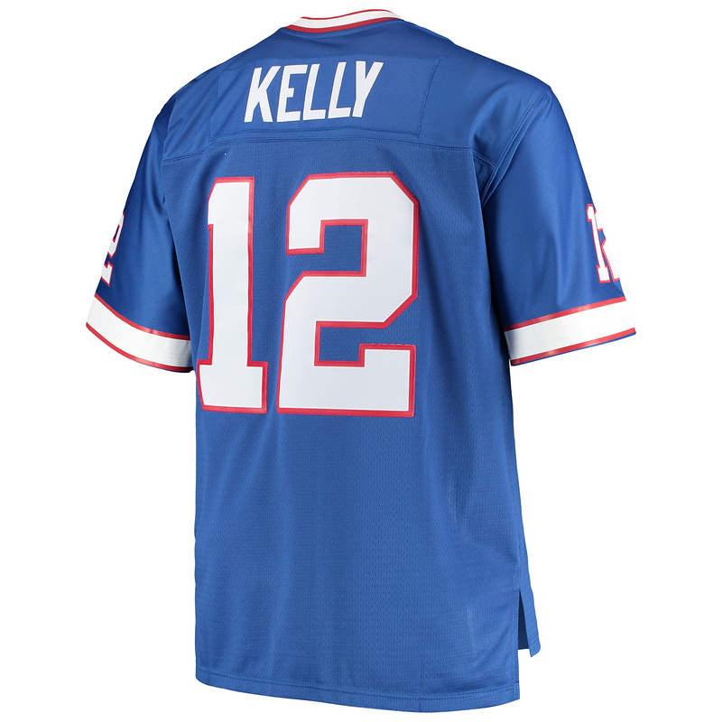 Buffalo Bills Jim Kelly Mitchell &Ness Royal Big & Tall 1990 Retired Player Replica Jersey