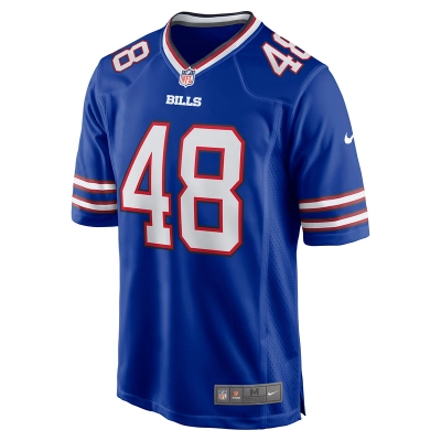 Men's Buffalo Bills Joel Wilson Nike Royal Team Game Jersey 01