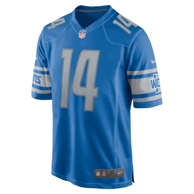 Men's Detroit Lions Amon-Ra St. Brown Nike Blue Game Player Jersey 01