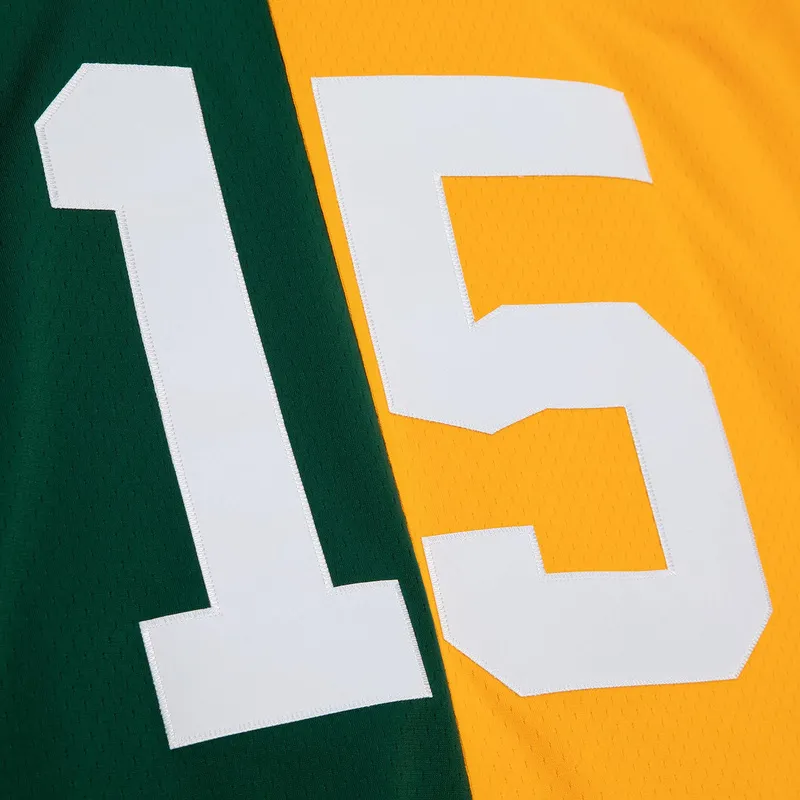 Men's Green Bay Packers Bart Starr Mitchell & Ness GreenGold 1969 Split Legacy Replica Jersey