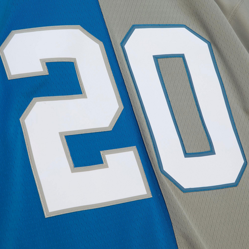 Barry Sanders Mitchell & Ness BlueSilver Big & Tall Split Legacy Retired Player Replica Jersey