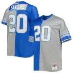 Barry Sanders Mitchell & Ness BlueSilver Big & Tall Split Legacy Retired Player Replica Jersey