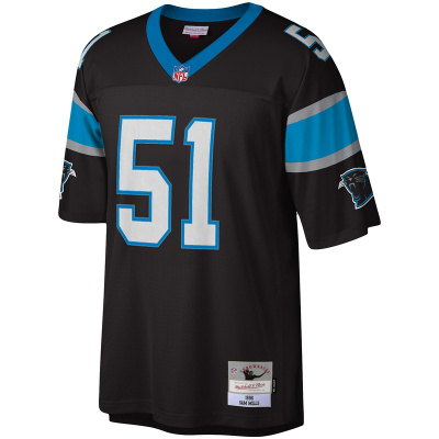 Men's Carolina Panthers Sam Mills Mitchell & Ness Black Legacy Replica Jersey 01