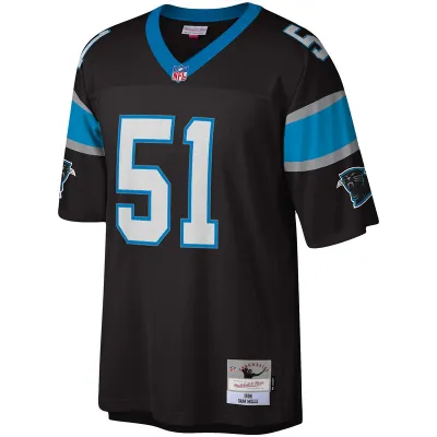 Men's Carolina Panthers Sam Mills Mitchell & Ness Black Legacy Replica Jersey 01