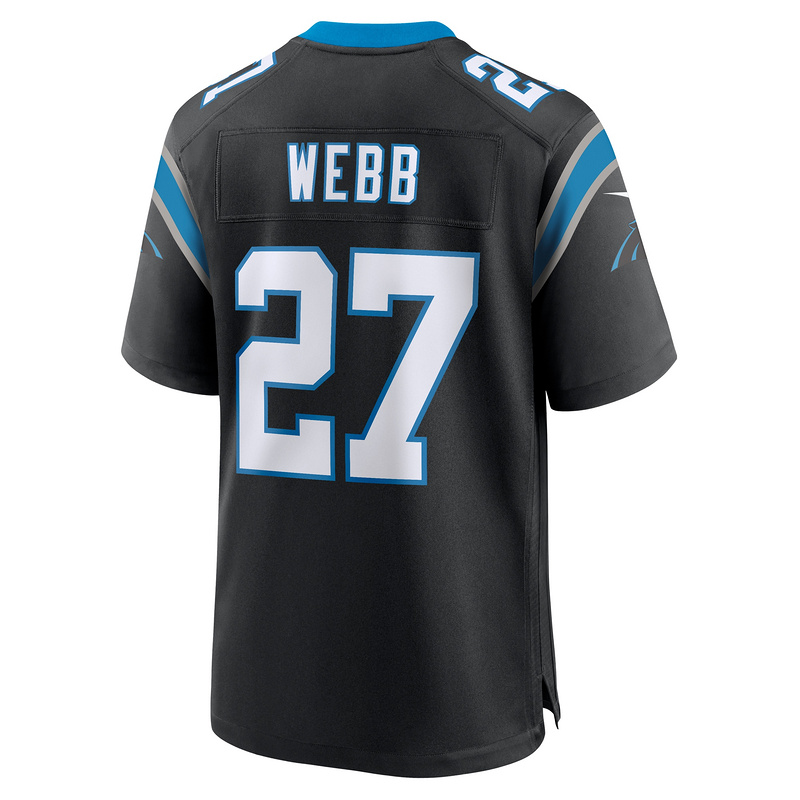 Men's Carolina Panthers Sam Webb Nike Black Team Game Jersey