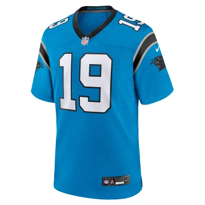 Men's Carolina Panthers Adam Thielen Nike Blue Alternate Game Jersey 01