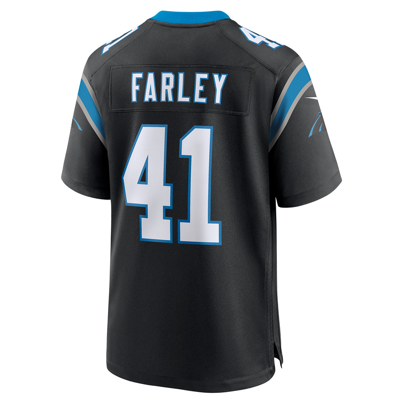 Men's Carolina Panthers Matthias Farley Nike Black Game Jersey