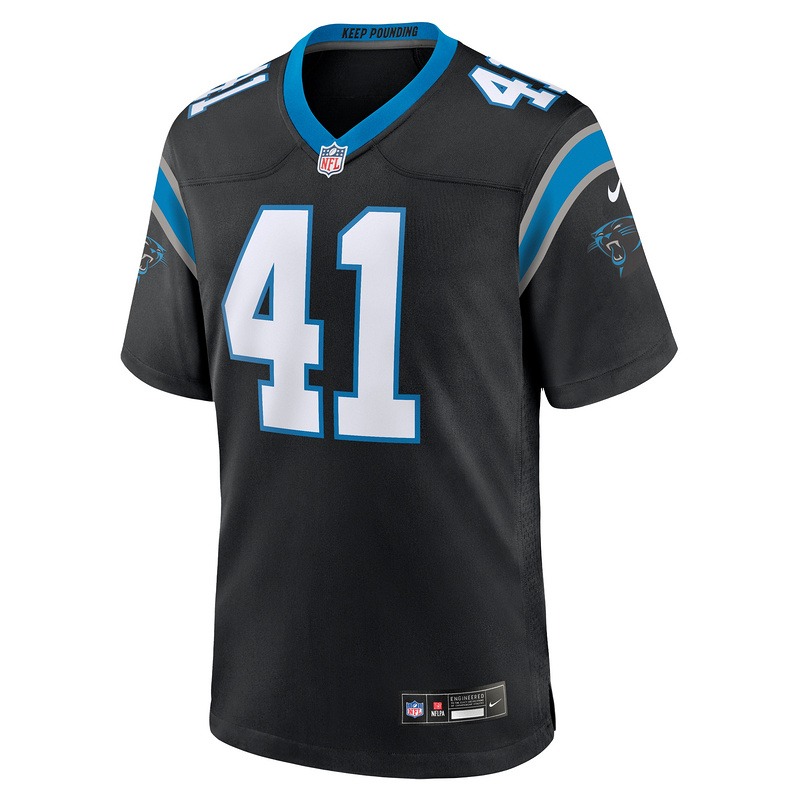 Men's Carolina Panthers Matthias Farley Nike Black Game Jersey