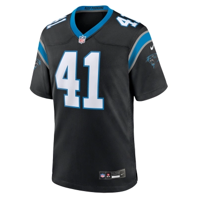 Men's Carolina Panthers Matthias Farley Nike Black Game Jersey 01