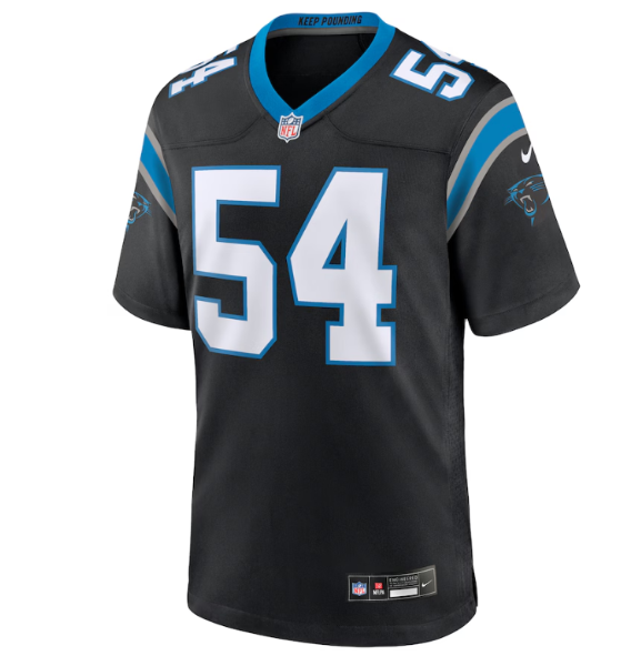 Men's Carolina Panthers Kamu Grugier-Hill Nike Black Game Jersey